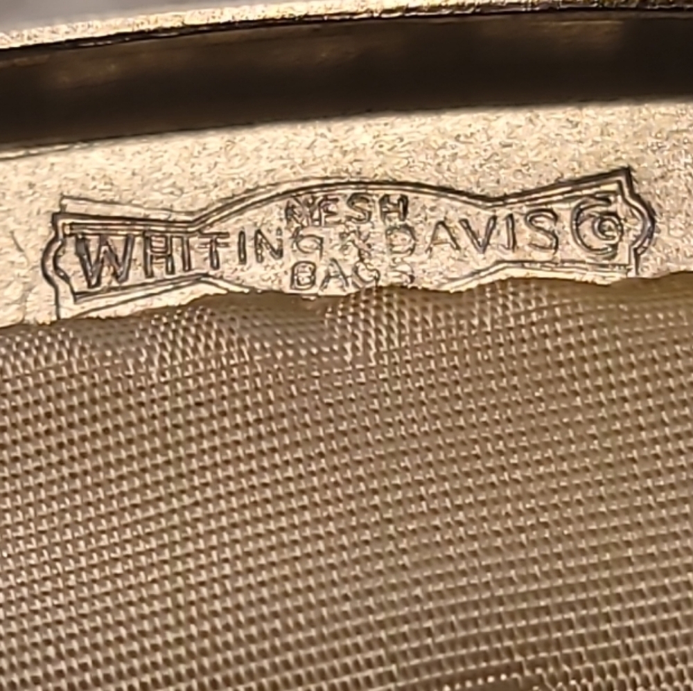 Vintage Art Deco Whiting & Davis Co. Silver Mesh Bag Purse Clutch - Picture 6 of 11